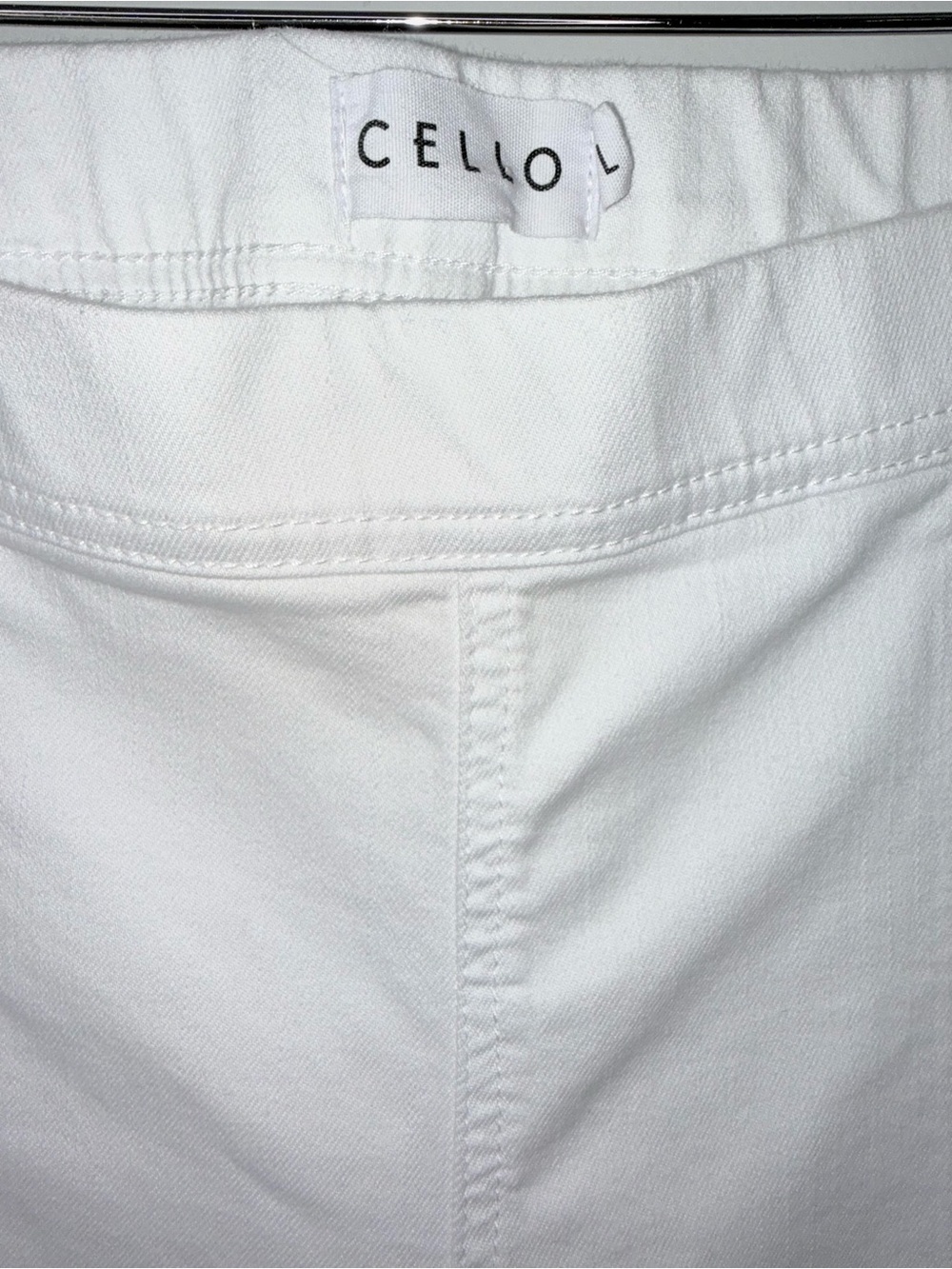 Cello White Flare Pants with Stretch Ponte Knit - Picture 3 of 5